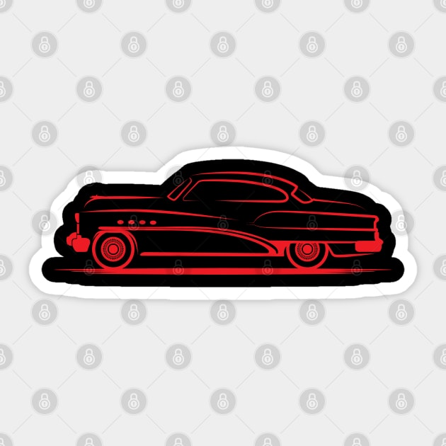 1953 Buick Roadmaster Red Sticker by PauHanaDesign